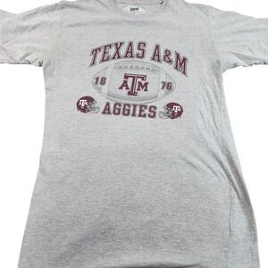 Texas A&M Aggies Shirt Mens Large Gray NCAA Football Soffe Graphic Tee